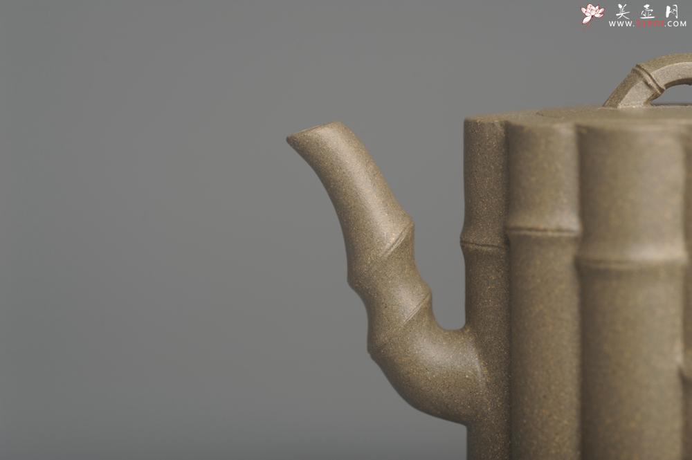 紫砂壶图片：美壶特惠 精致青段十三竹壶 茶人醉爱 - 美壶网