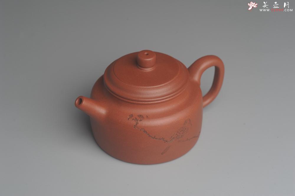 紫砂壶图片：美壶特惠 优质清水泥精致枯枝鸟德中壶 矿物质丰富 茶人醉爱 - 美壶网