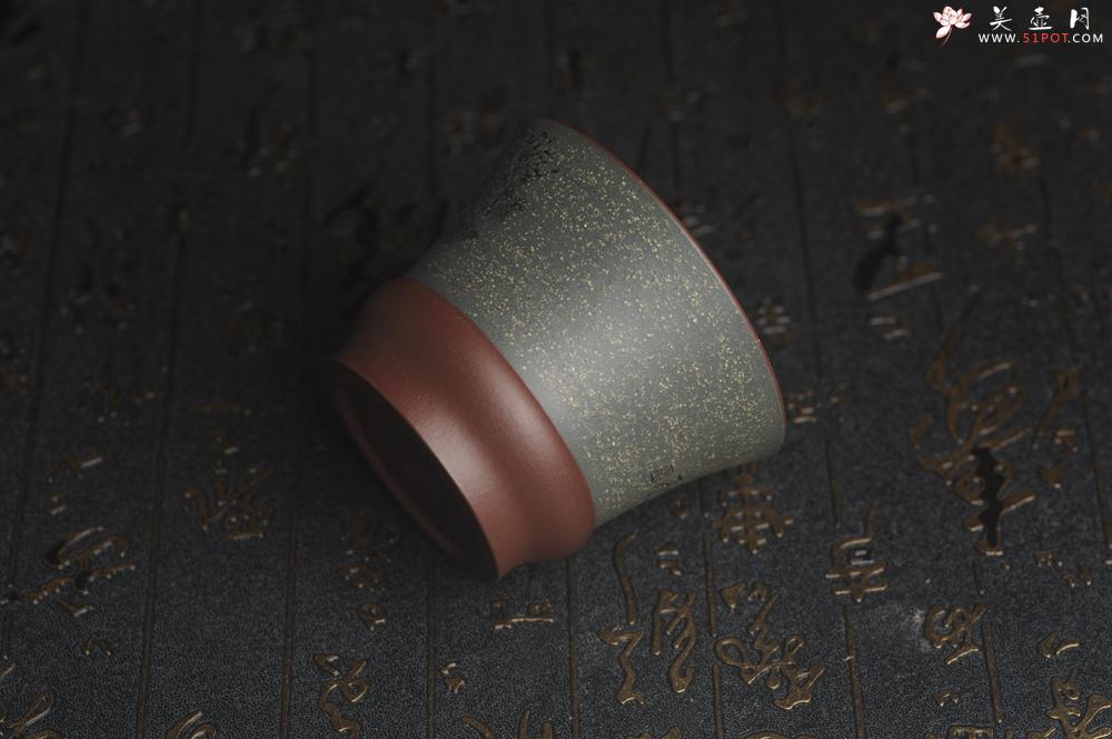 紫砂壶图片：美杯国庆特惠 精品好泥好工好刻雅致特厚实松鼠主人杯二式 - 美壶网