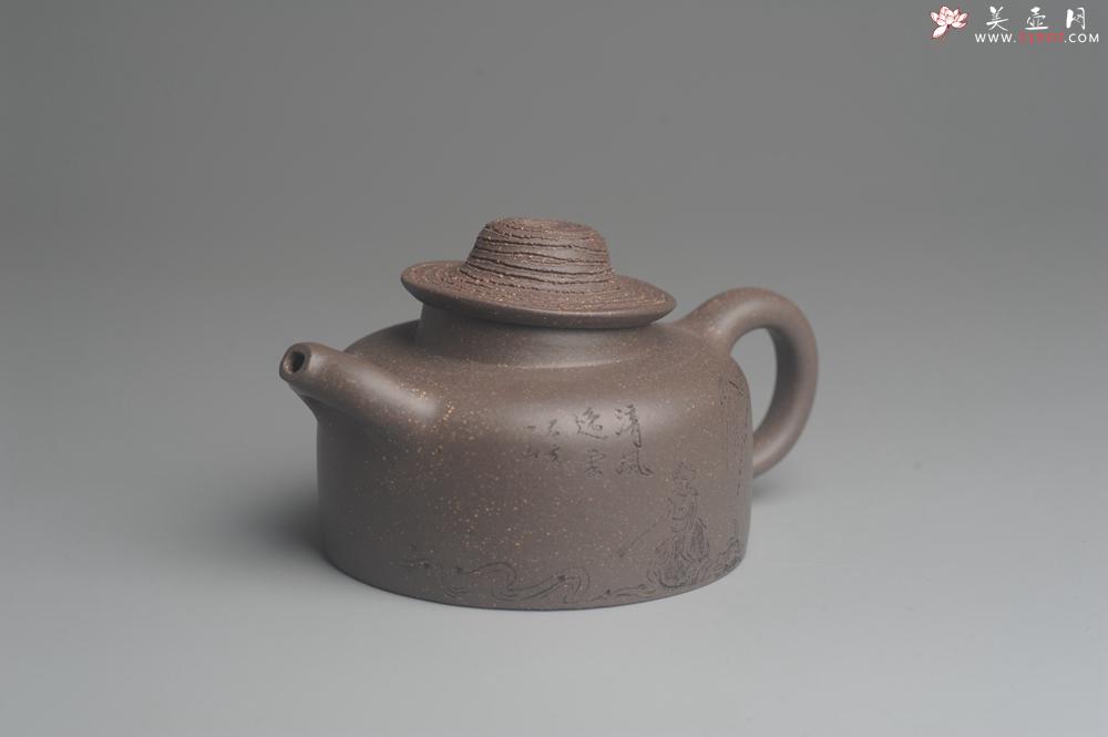 紫砂壶图片：美壶特惠 优质青灰段泥精致牧牛壶 茶人醉爱 - 美壶网
