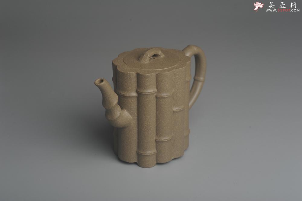 紫砂壶图片：美壶特惠 精致青段十三竹壶 茶人醉爱 - 美壶网