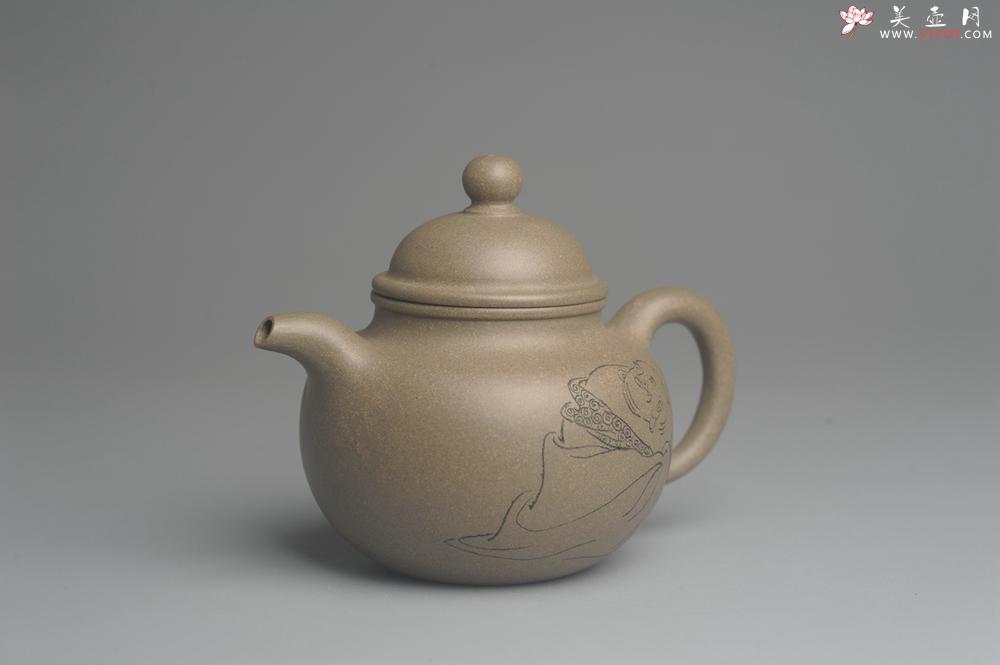 紫砂壶图片：美壶特惠 优质青段精致寿珍掇球壶 茶人醉爱 - 美壶网