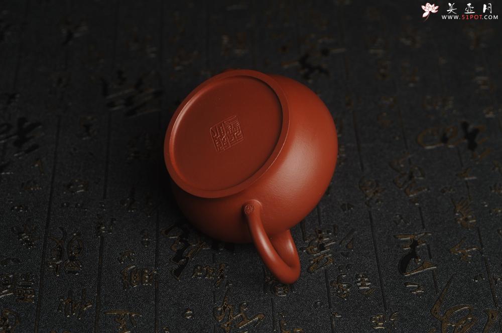 紫砂壶图片：正宗小煤窑朱泥 全手工宫灯壶 隽秀文气 茶人醉爱 - 美壶网
