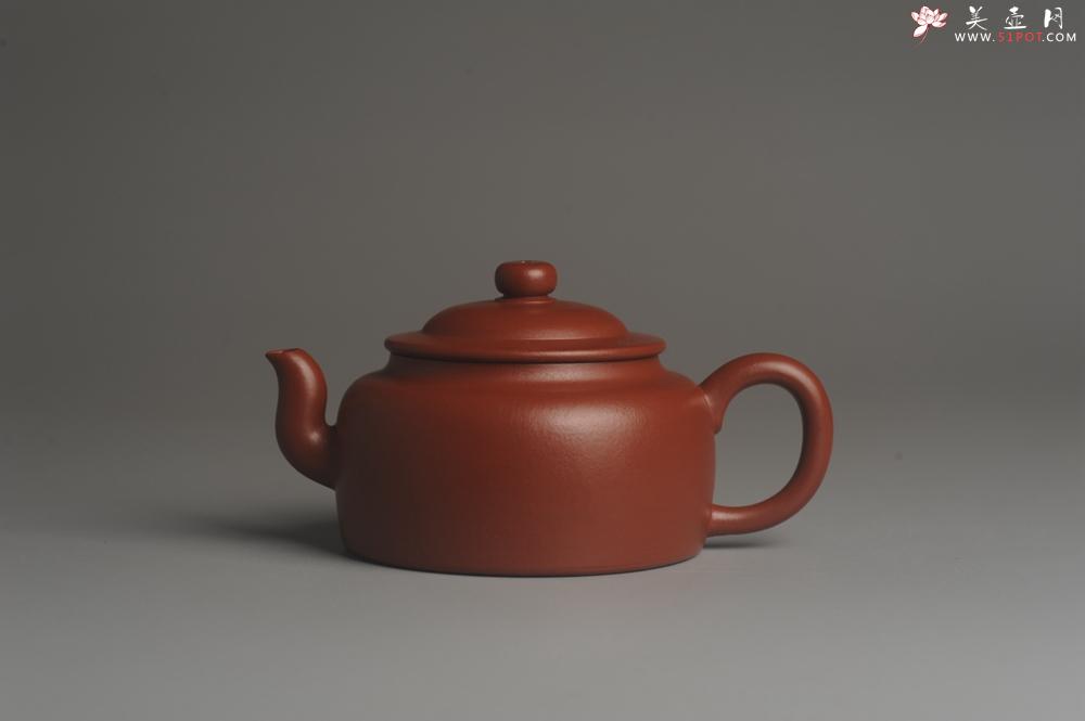紫砂壶图片：小煤窑朱泥精工全手小旭帽壶 茶人醉爱 - 美壶网