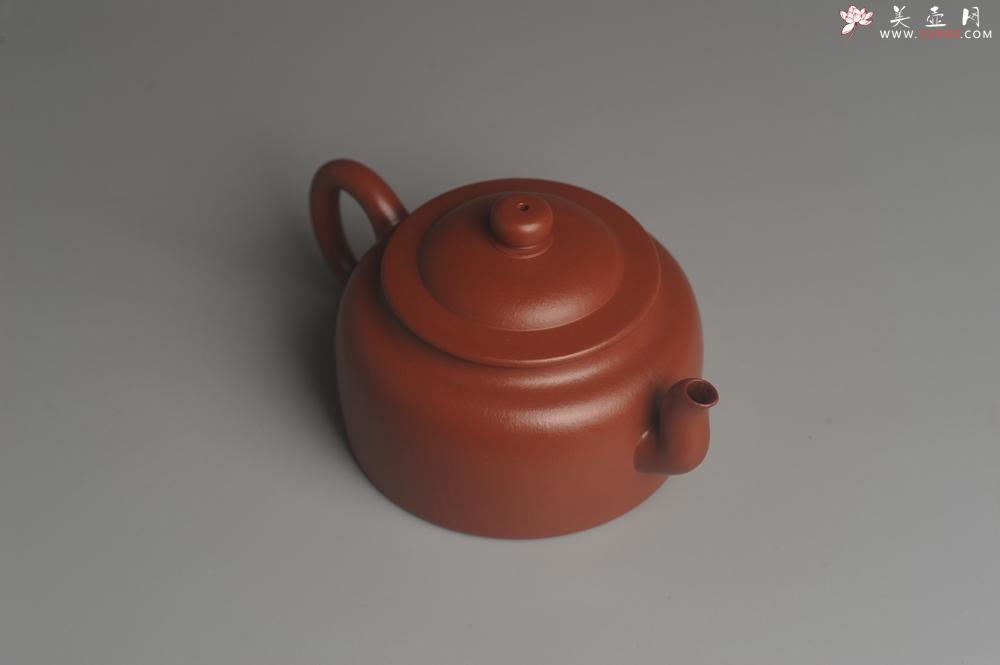 紫砂壶图片：小煤窑朱泥精工全手小旭帽壶 茶人醉爱 - 美壶网