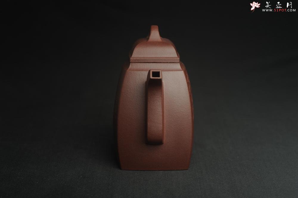 紫砂壶图片：全手工精致汉方壶 无事此静坐 有情且赋诗 禅意浓浓 - 美壶网