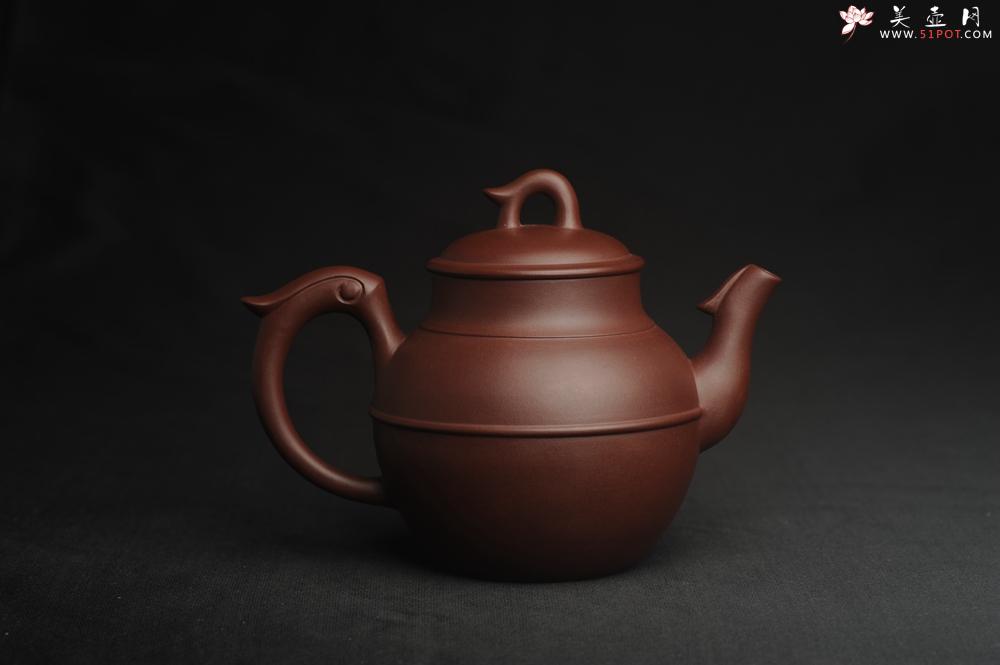 紫砂壶图片:美壶特惠 精致紫泥凤鸣壶 茶人醉爱 - 美壶网