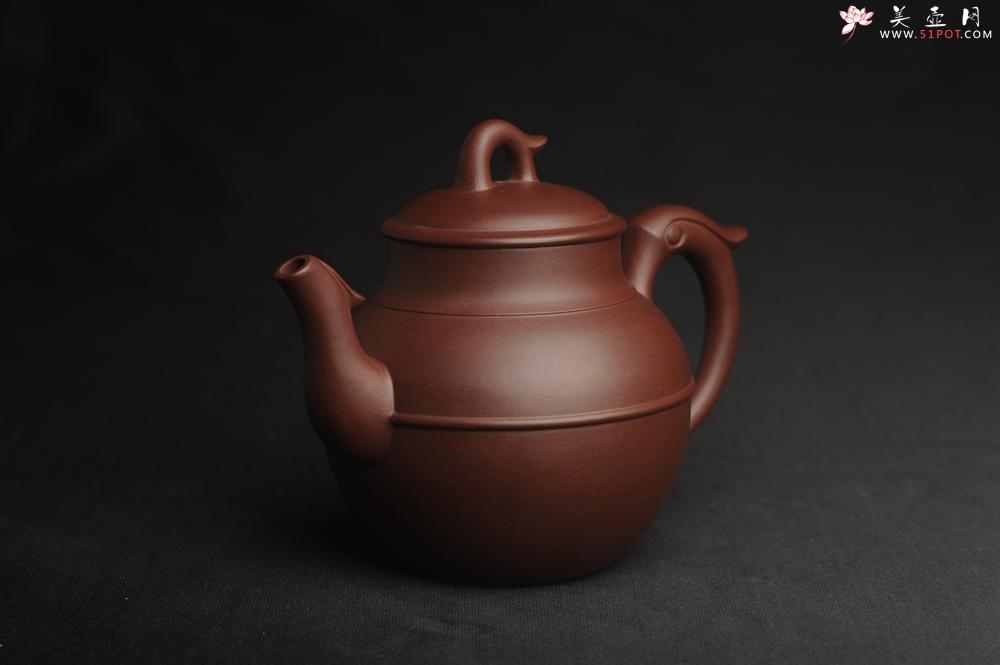 紫砂壶图片:美壶特惠 精致紫泥凤鸣壶 茶人醉爱 - 美壶网