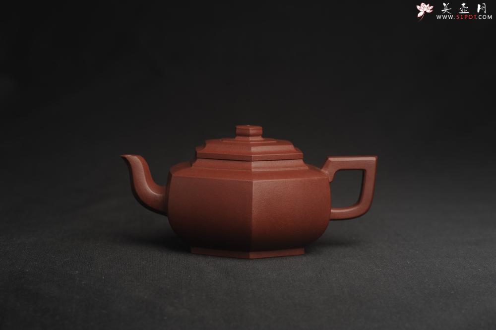 紫砂壶图片：美壶特惠 泥料超好 原矿紫红泥精致全手工六方雪华壶 - 美壶网