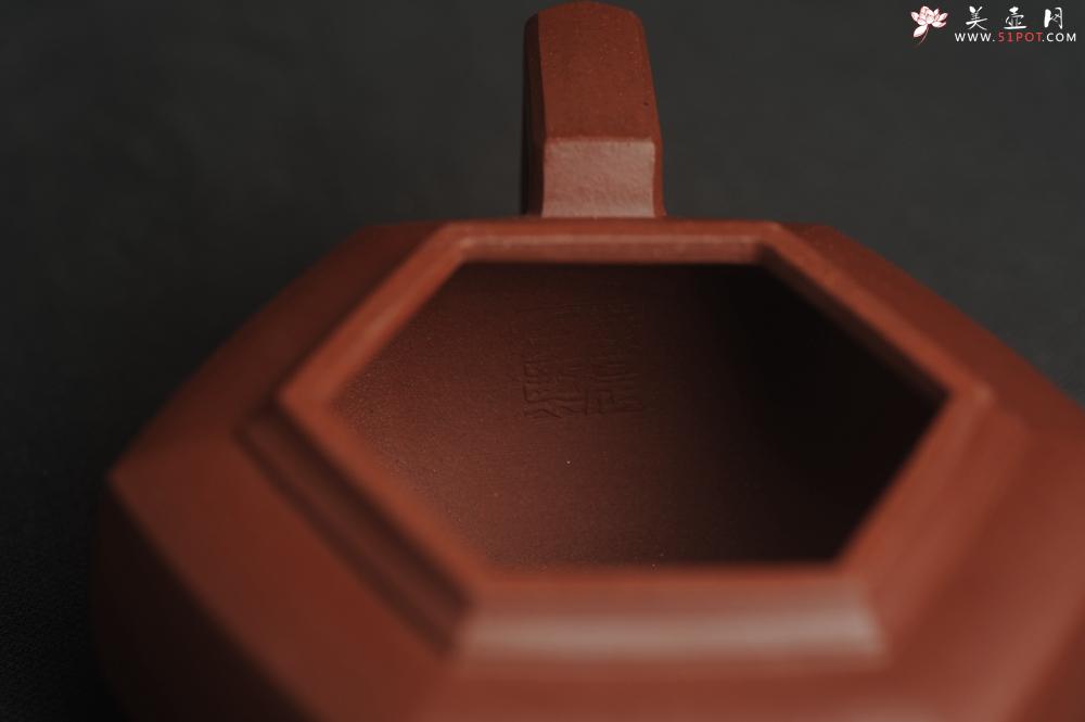 紫砂壶图片：美壶特惠 泥料超好 原矿紫红泥精致全手工六方雪华壶 - 美壶网