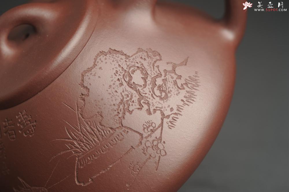 紫砂壶图片：油润底曹青 全手工特好子冶石瓢 工艺师装饰清供图 特文气 - 美壶网