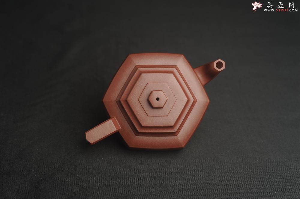 紫砂壶图片：美壶特惠 泥料超好 原矿紫红泥精致全手工六方雪华壶 - 美壶网