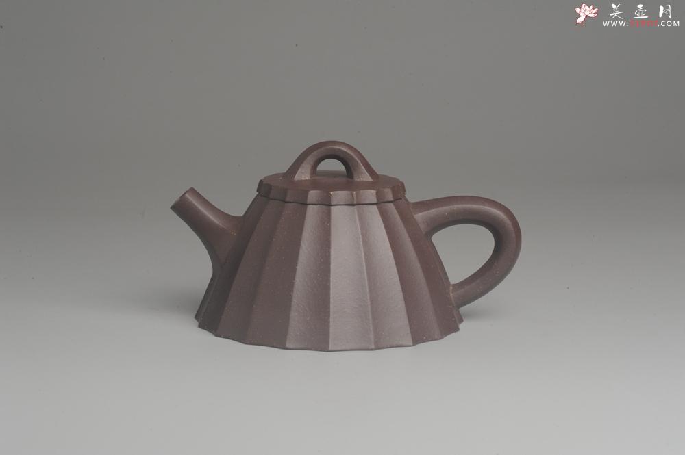 紫砂壶图片：美壶特惠 精致紫泥筋囊霸王石瓢 实用 - 美壶网