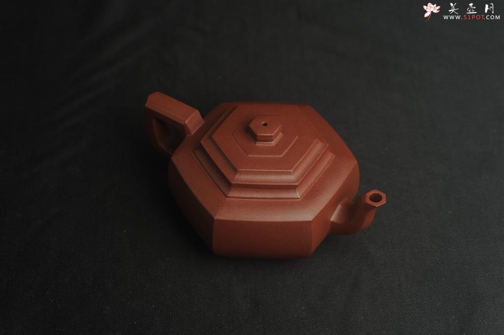 紫砂壶图片：美壶特惠 泥料超好 原矿紫红泥精致全手工六方雪华壶 - 美壶网