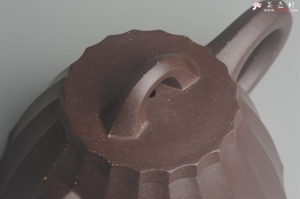 紫砂壶图片：美壶特惠 精致紫泥筋囊霸王石瓢 实用 - 美壶网