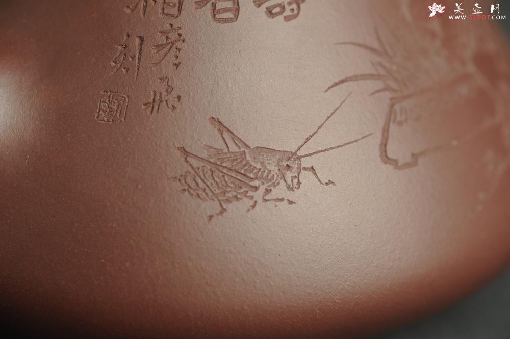 紫砂壶图片：油润底曹青 全手工特好子冶石瓢 工艺师装饰清供图 特文气 - 美壶网