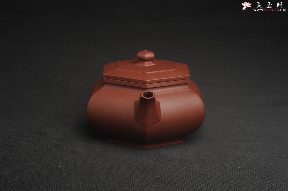 紫砂壶图片：美壶特惠 全手工优质紫红泥精致大彬六方 特文气 - 美壶网