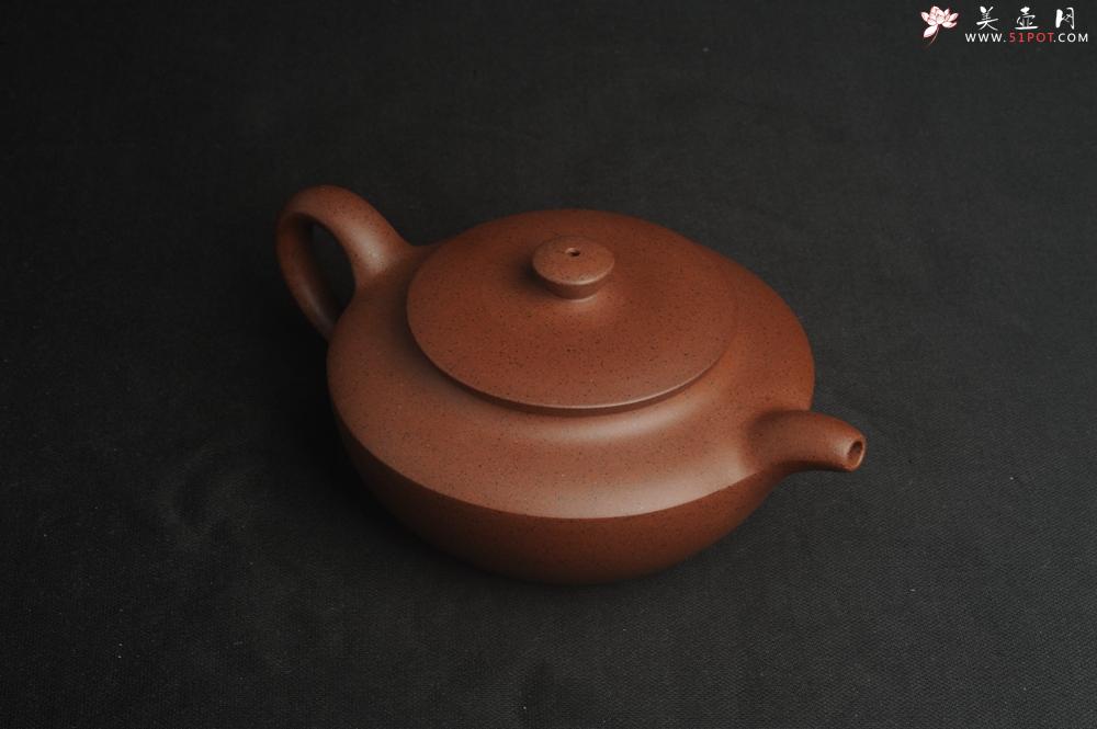 紫砂壶图片：美壶特惠 精致铁星砂紫泥汉扁壶 茶人醉爱 - 美壶网