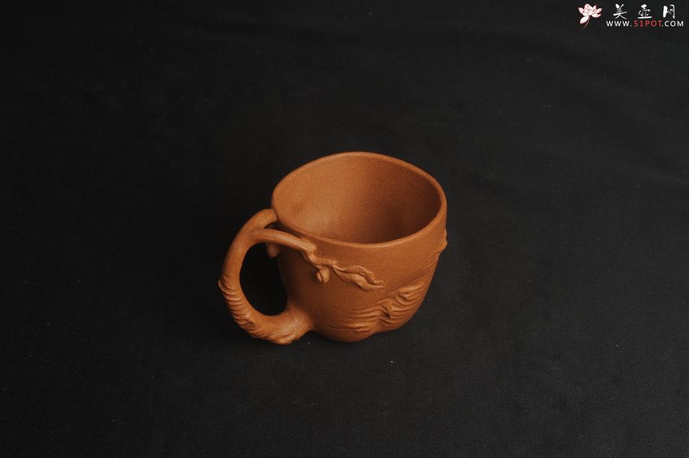 紫砂壶图片：潜力股赵老师 优质黄降坡泥 全手工金猴桃杯 主人杯 - 美壶网