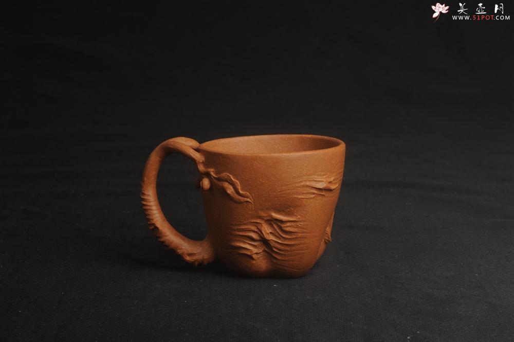 紫砂壶图片：潜力股赵老师 优质黄降坡泥 全手工金猴桃杯 主人杯 - 美壶网