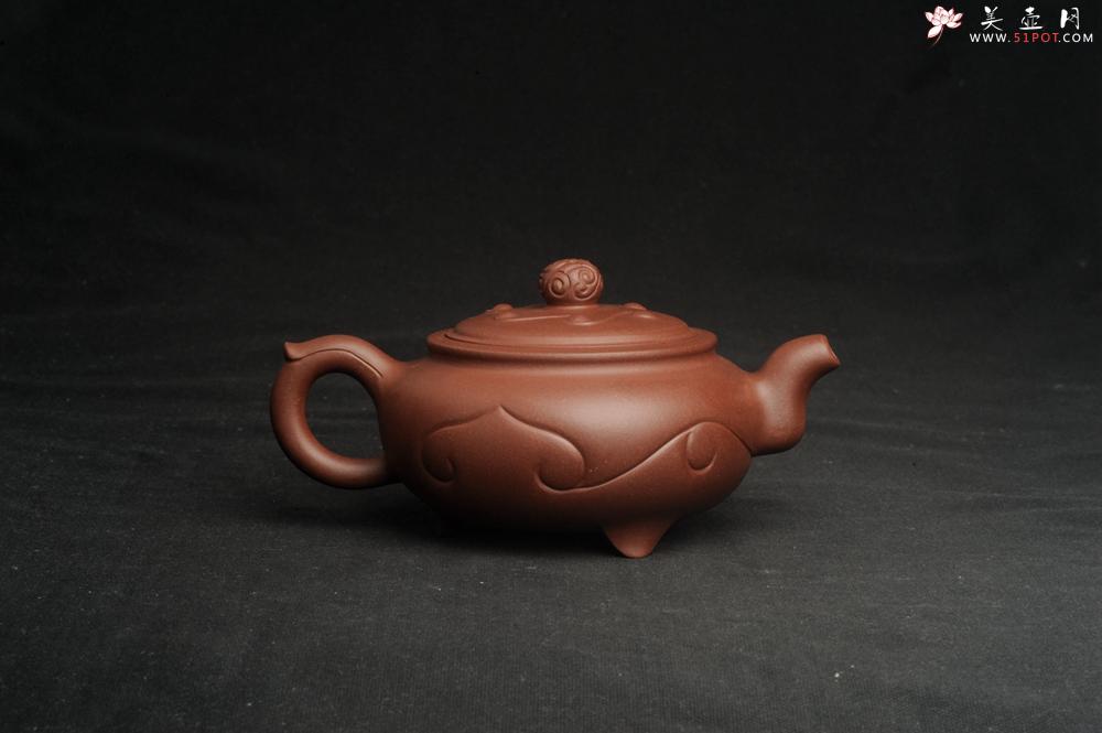 紫砂壶图片:美壶特惠 优质紫泥精工三角如意壶 嵌盖难度大 - 美壶网