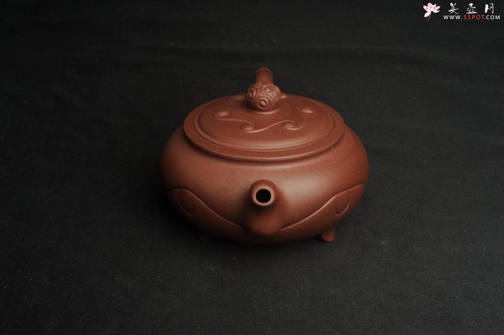 紫砂壶图片:美壶特惠 优质紫泥精工三角如意壶 嵌盖难度大 - 美壶网