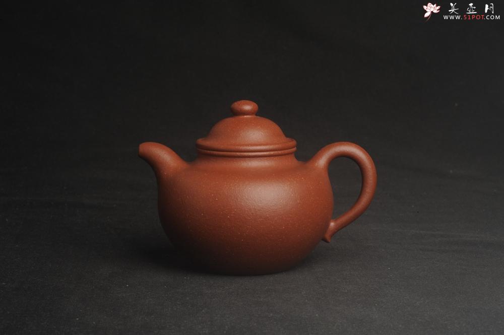 紫砂壶图片：美壶特惠 精致红降坡泥莲子壶 - 美壶网