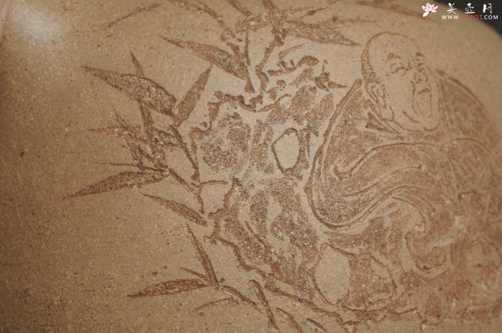 紫砂壶图片：特好高温本山老段泥 全手工过桥井栏壶 浩然养素 - 美壶网