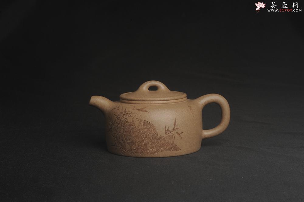 紫砂壶图片：特好高温本山老段泥 全手工过桥井栏壶 浩然养素 - 美壶网