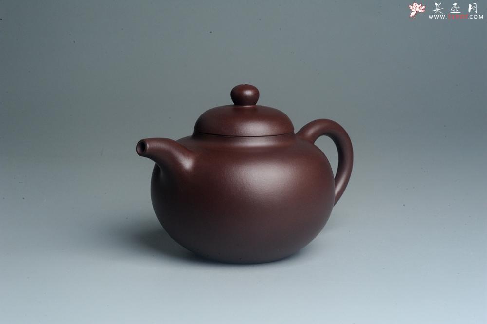 紫砂壶图片：潜力股周小培老师 原创全手工底槽青圆掇壶 - 美壶网