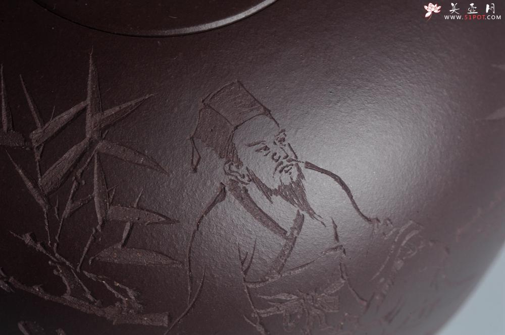 紫砂壶图片:潜力股周小培老师 油润底槽清 卡盖难度相当大 全手工大半月紫砂壶 大象无形 特文气 期待与亲结缘 - 美壶网