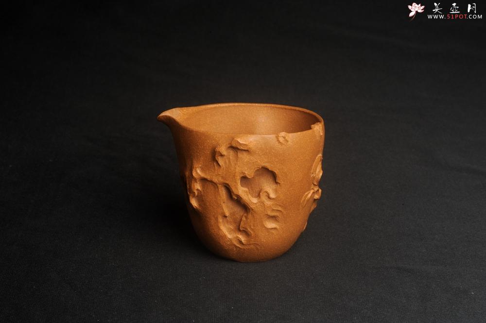 紫砂壶图片：美杯特惠 潜力股赵老师 全手工老黄段泥公道杯 贴页灵动 - 美壶网