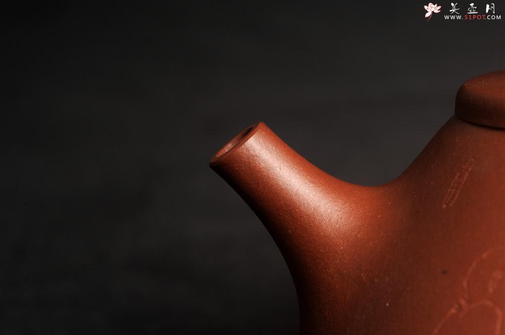 紫砂壶图片:特好底曹青 全手工品茗悟道小子冶石瓢 装饰特文气 期待与亲结缘 - 美壶网