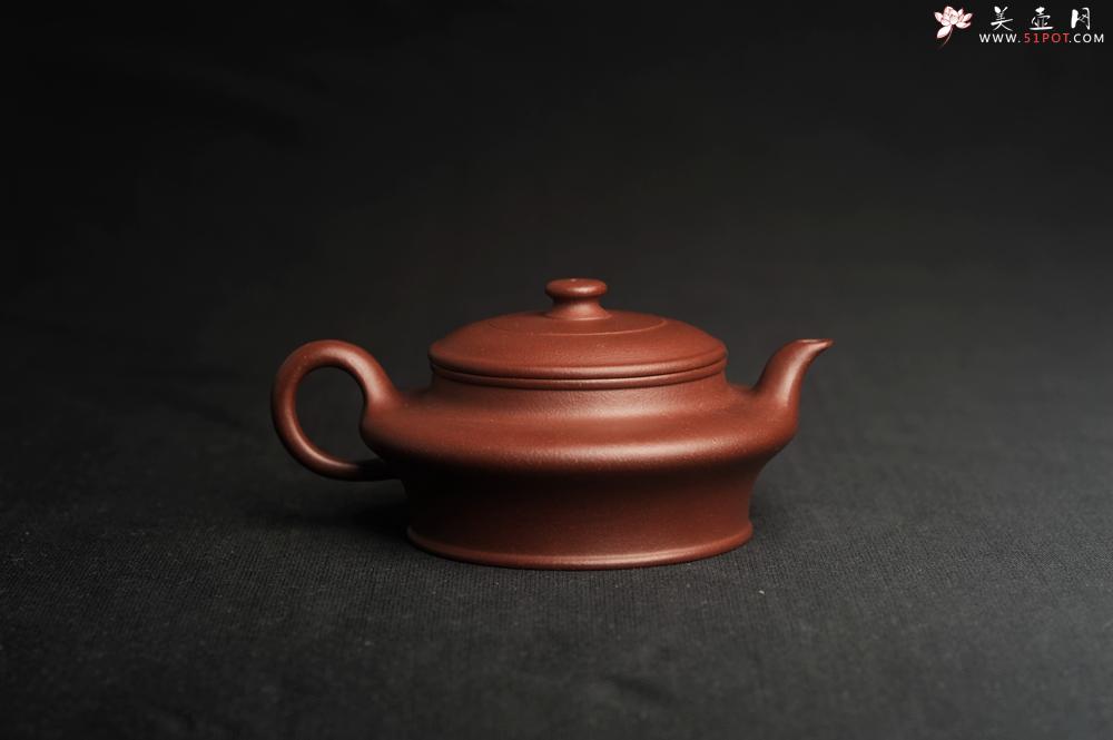 紫砂壶图片:美壶特惠 学学老师精工力作 四号井深井紫泥小虚扁茶壶 小品特难做 - 美壶网