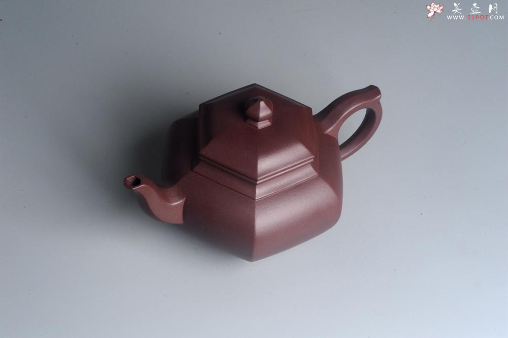 紫砂壶图片:实力派张海艳全手工纯色底曹青六方笑樱壶 做工灰常精致 气韵流畅 - 美壶网