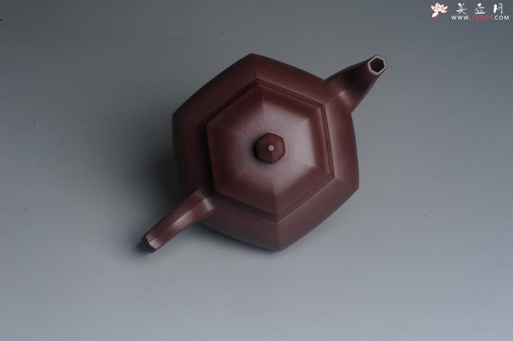 紫砂壶图片:实力派张海艳全手工纯色底曹青六方笑樱壶 做工灰常精致 气韵流畅 - 美壶网