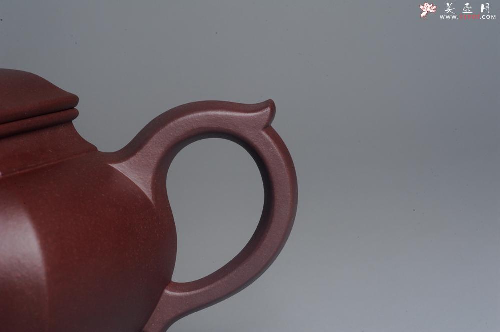 紫砂壶图片:实力派张海艳全手工纯色底曹青六方笑樱壶 做工灰常精致 气韵流畅 - 美壶网