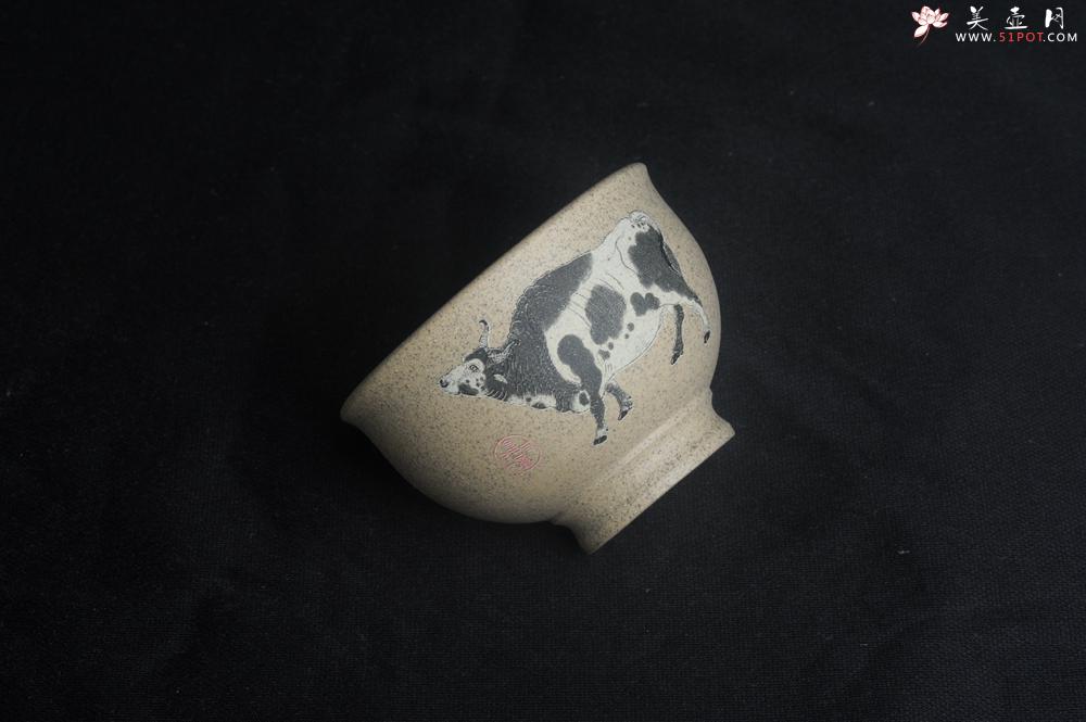 紫砂壶图片：美杯特惠 高温本山段泥 精致牛气冲天主人杯 高性价比 - 美壶网