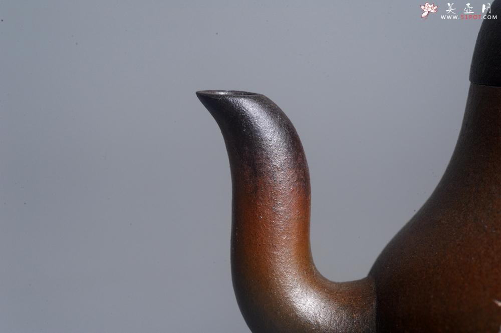 紫砂壶图片：美壶特惠 精致青灰泥柴烧思亭壶 - 美壶网