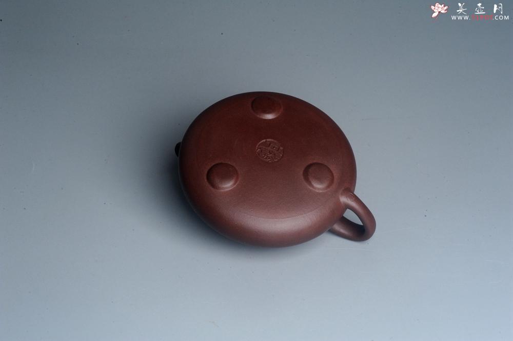 紫砂壶图片:美壶特惠 精致紫泥扁石瓢茶壶 - 美壶网