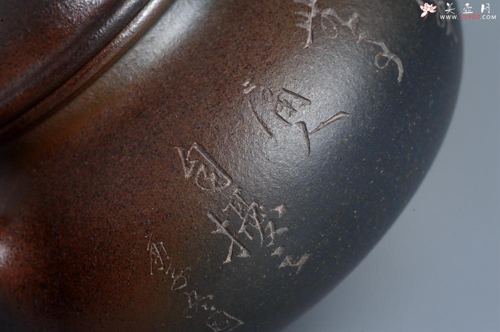 紫砂壶图片：美壶特惠 精致柴烧青灰泥容天壶手工紫砂壶 茶壶 茶具 单壶 - 美壶网