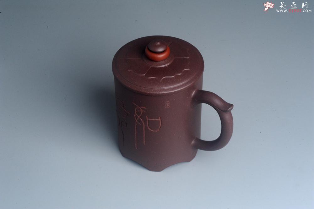 紫砂壶图片:美杯特惠 办公旅行便携式茶具如意盖杯 泥料超好 - 美壶网