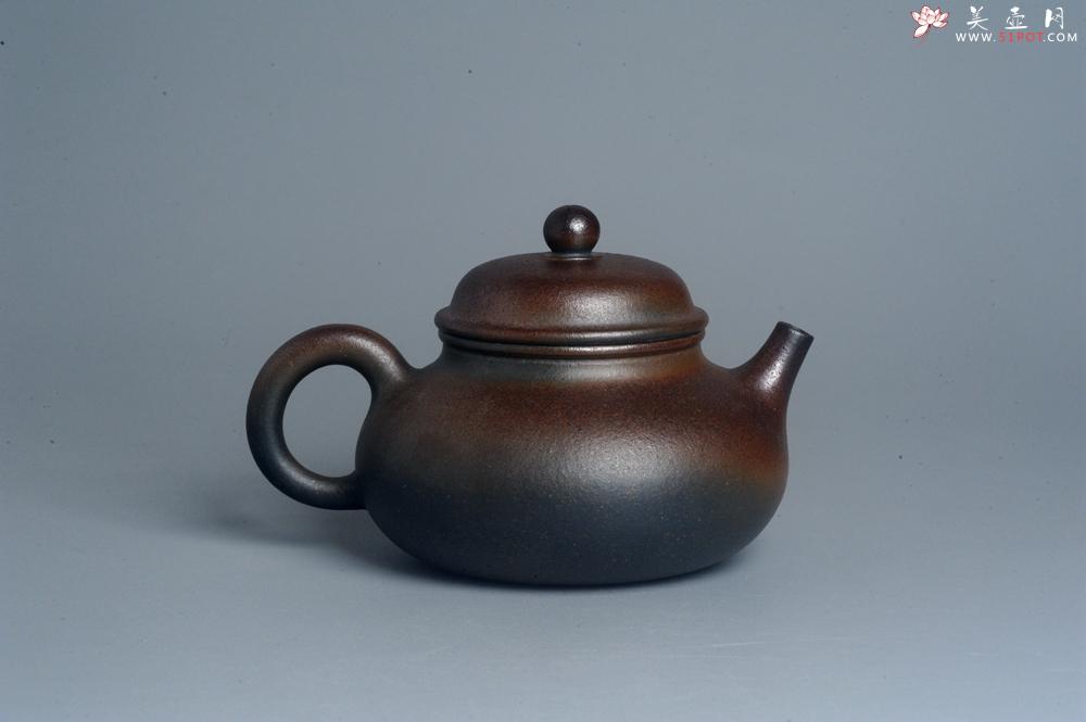 紫砂壶图片：美壶特惠 精致柴烧青灰泥容天壶手工紫砂壶 茶壶 茶具 单壶 - 美壶网