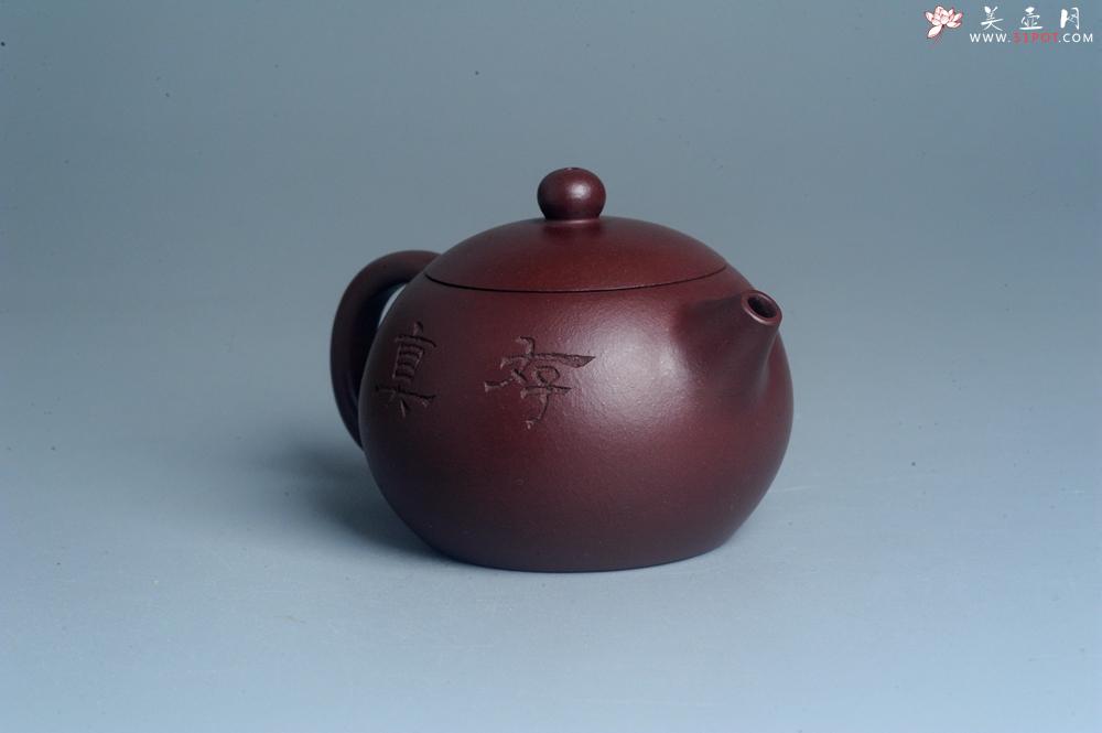 紫砂壶图片：实力派工艺师周斌优质底槽青全手工精工西施茶壶 实力名家刘伟涛装饰 有钱真好 - 美壶网