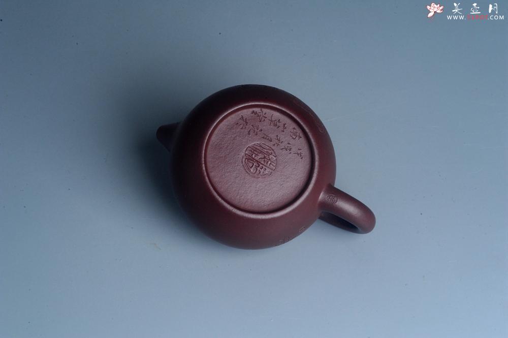 紫砂壶图片：实力派工艺师周斌优质底槽青全手工精工西施茶壶 实力名家刘伟涛装饰 有钱真好 - 美壶网