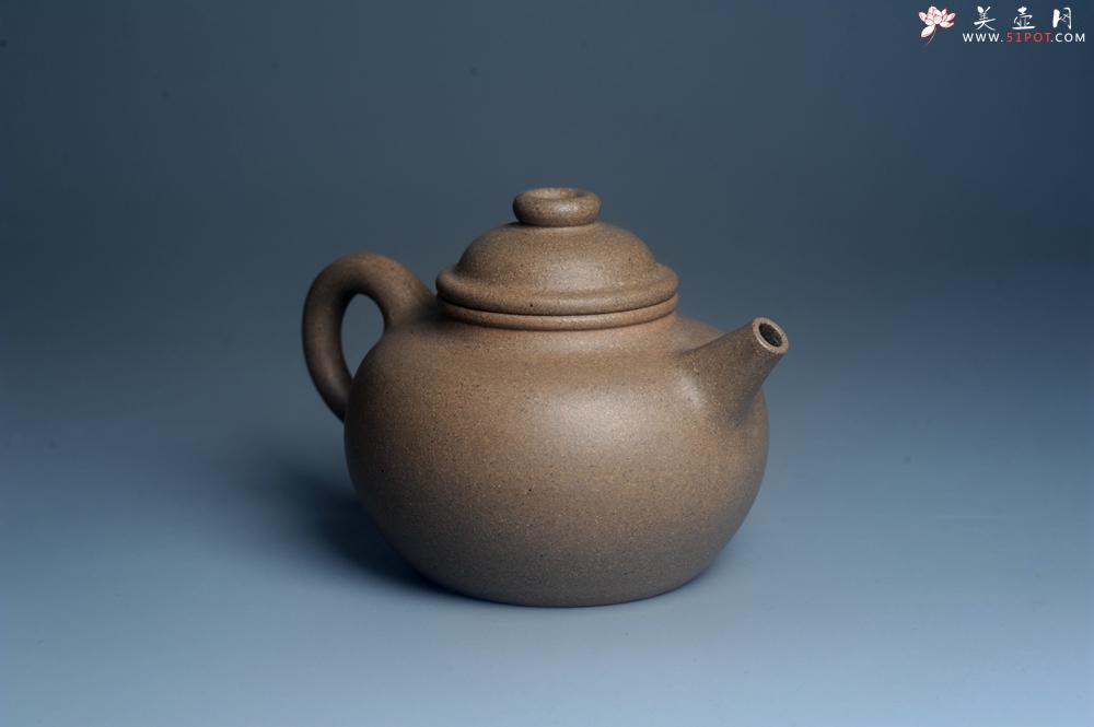 紫砂壶图片：特好高温本山老段泥 全手工大彬圈钮紫砂壶 - 美壶网