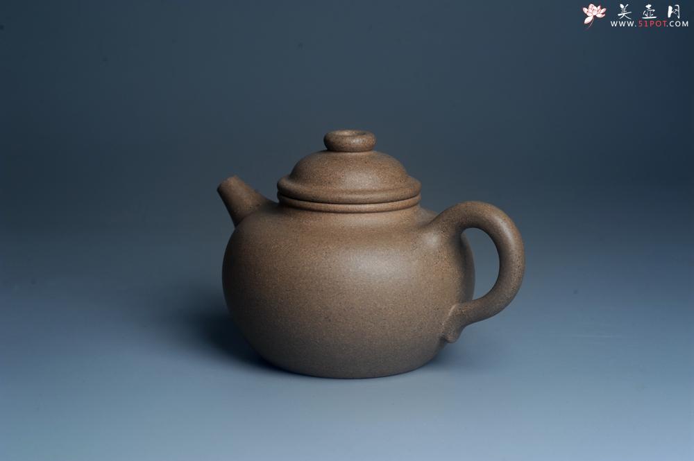 紫砂壶图片：特好高温本山老段泥 全手工大彬圈钮紫砂壶 - 美壶网