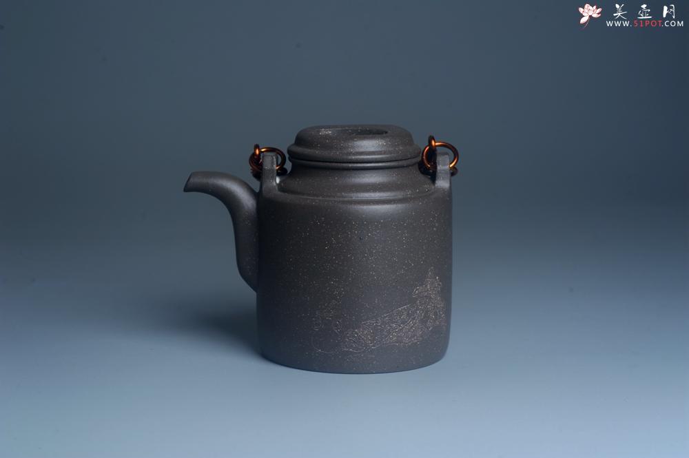 紫砂壶图片:美壶特惠 精致青段洋桶壶 清茶品日月 老酒醉人生 - 美壶网