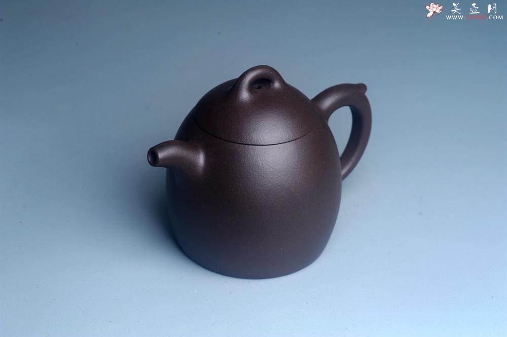 紫砂壶图片：美壶特惠 超精致老紫泥秦权壶 特文气 - 美壶网