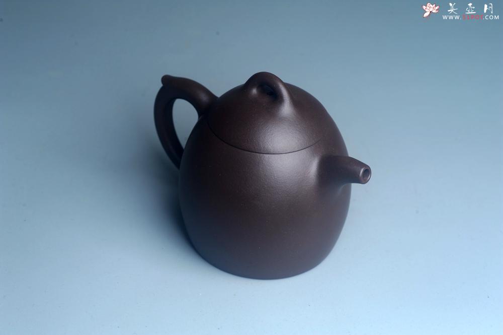 紫砂壶图片：美壶特惠 超精致老紫泥秦权壶 特文气 - 美壶网